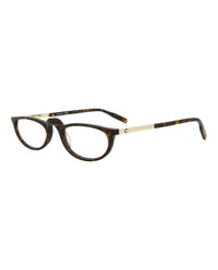 Montblanc Mens Square/Rectangle Havana Gold Transparent Fashion Designer Eyewear