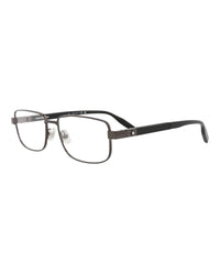 Montblanc Mens Square/Rectangle Ruthenium Black Transparent Fashion Designer Eyewear