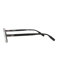 Montblanc Mens Square/Rectangle Ruthenium Black Transparent Fashion Designer Eyewear