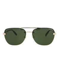 Montblanc Montblanc Mens Aviator Gold Gold Green Fashion Designer Eyewear