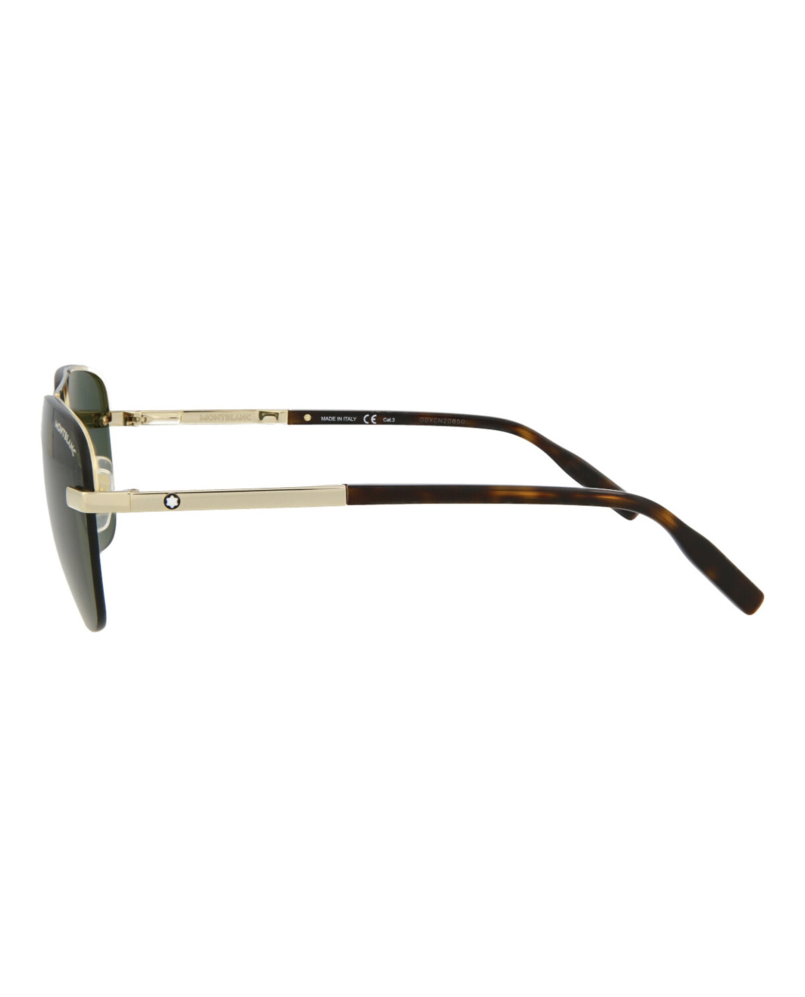 Montblanc Montblanc Mens Aviator Gold Gold Green Fashion Designer Eyewear