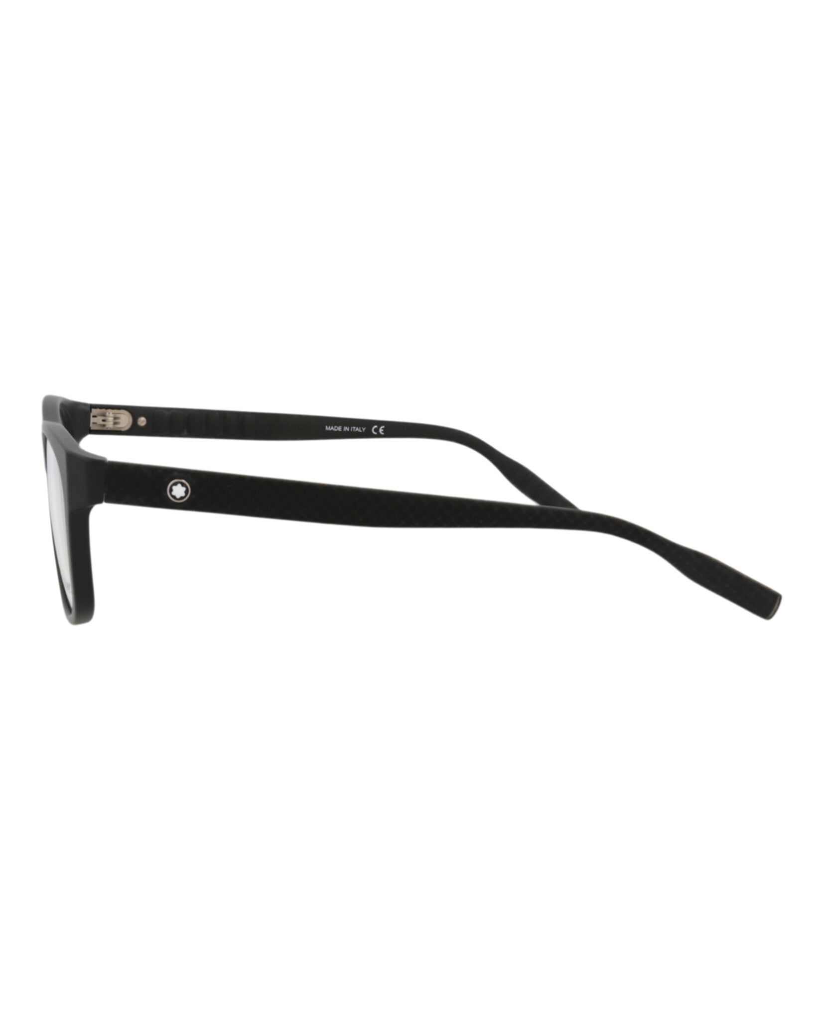 Montblanc Mens Square/Rectangle Black Black Transparent Fashion Designer Eyewear