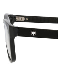 Montblanc Mens Square/Rectangle Black Black Transparent Fashion Designer Eyewear