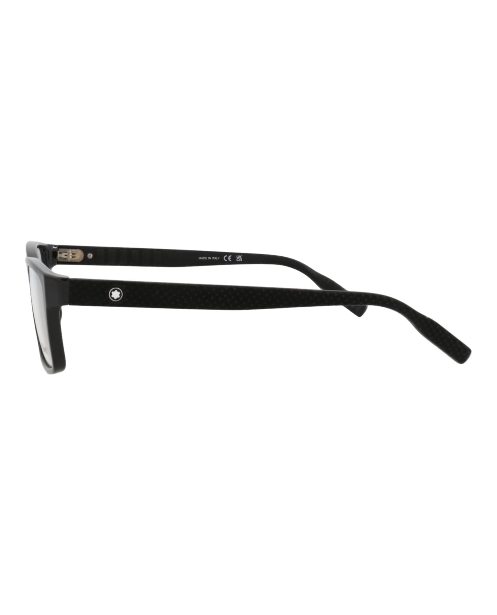 Montblanc Montblanc Mens Square/Rectangle Black Black Transparent Fashion Designer Eyewear