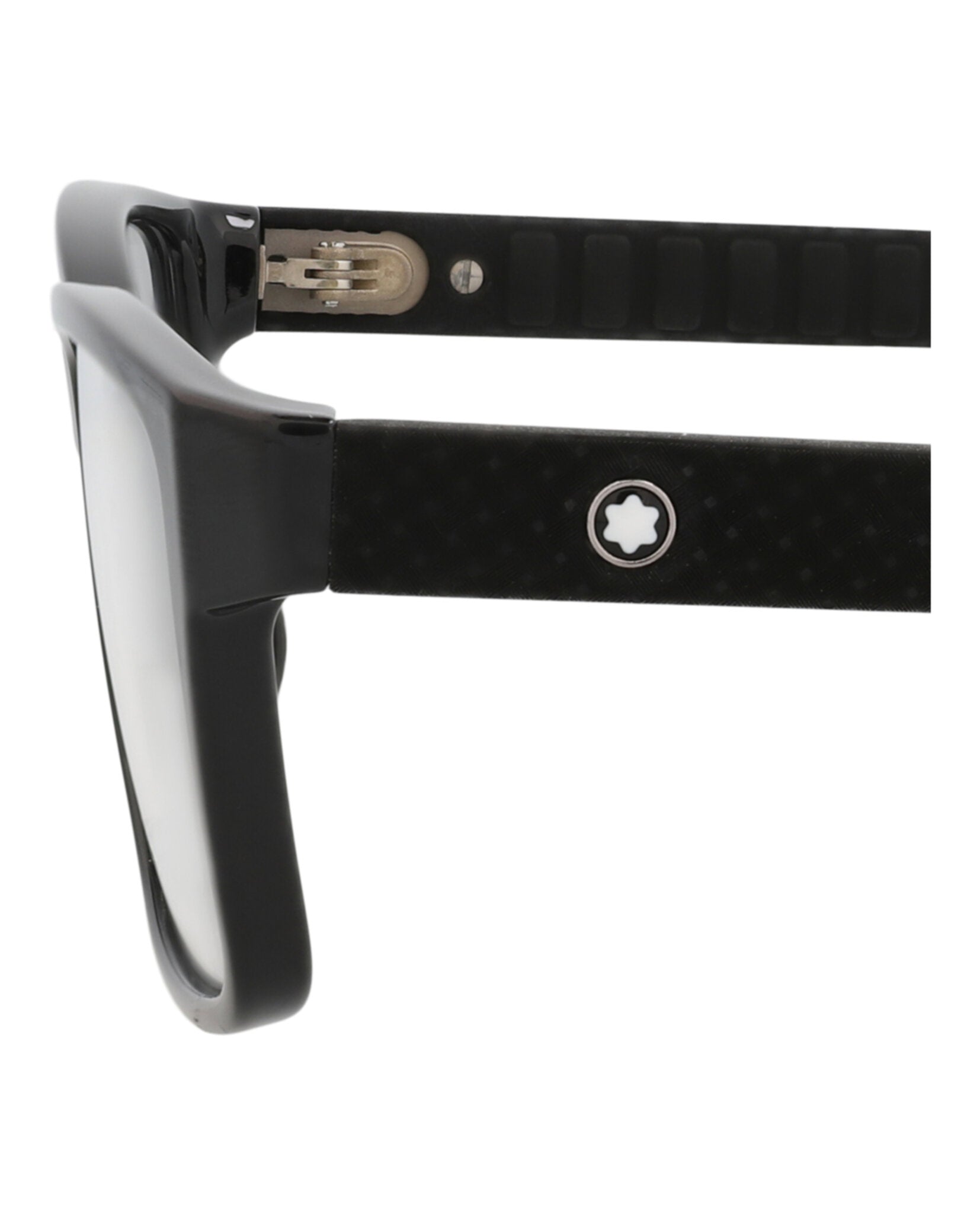Montblanc Montblanc Mens Square/Rectangle Black Black Transparent Fashion Designer Eyewear