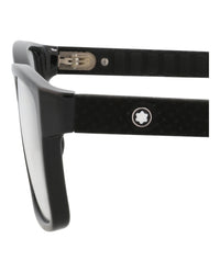 Montblanc Montblanc Mens Square/Rectangle Black Black Transparent Fashion Designer Eyewear
