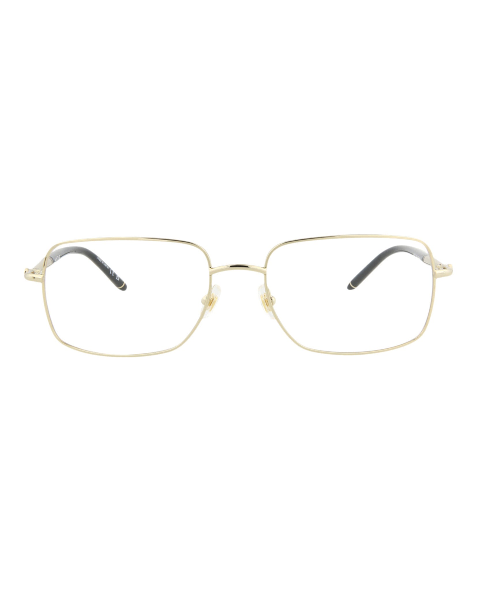 Montblanc Mens Square/Rectangle Gold Gold Transparent Fashion Designer Eyewear