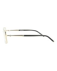 Montblanc Mens Square/Rectangle Gold Gold Transparent Fashion Designer Eyewear