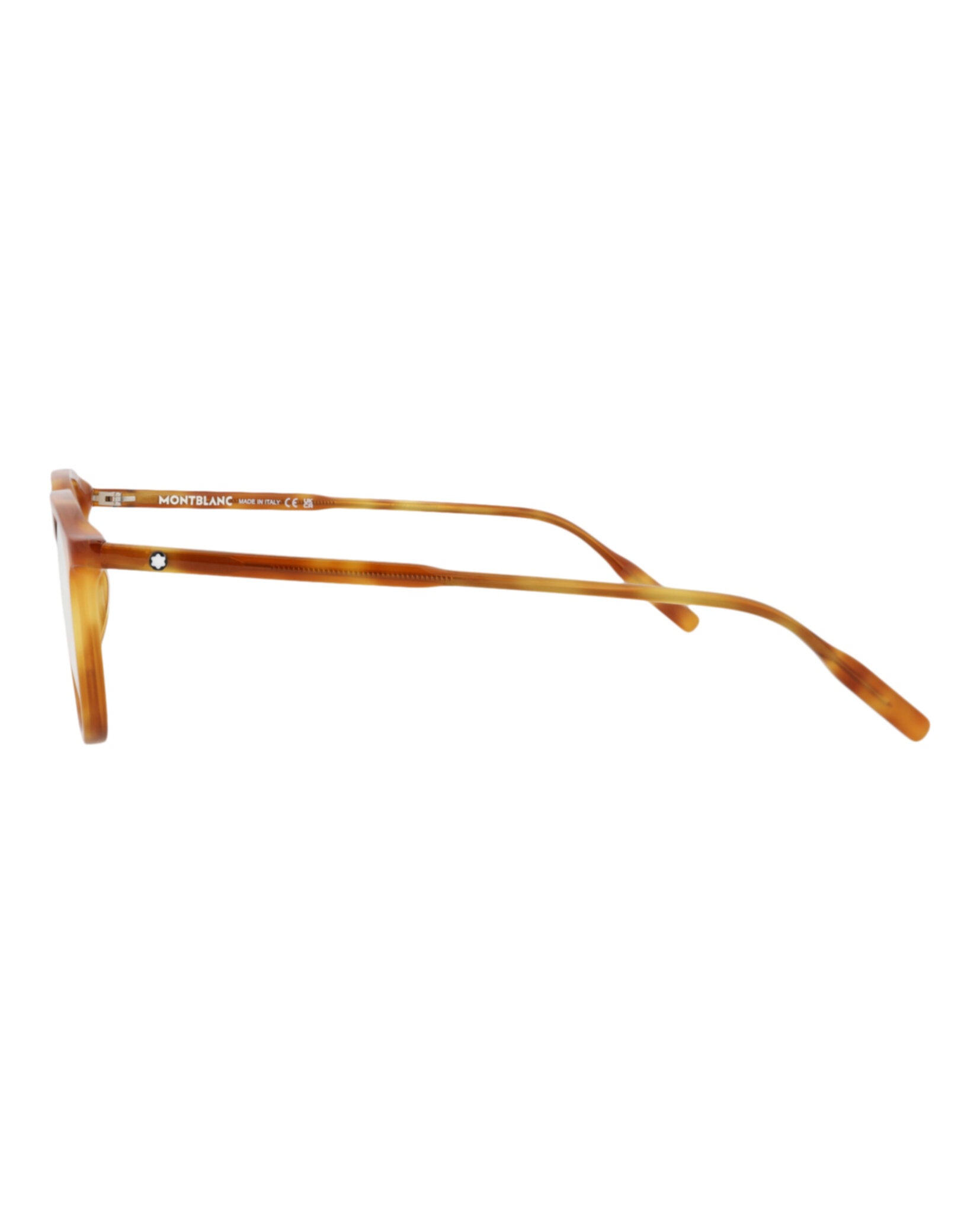 Montblanc Mens Square/Rectangle Havana Havana Transparent Fashion Designer Eyewear
