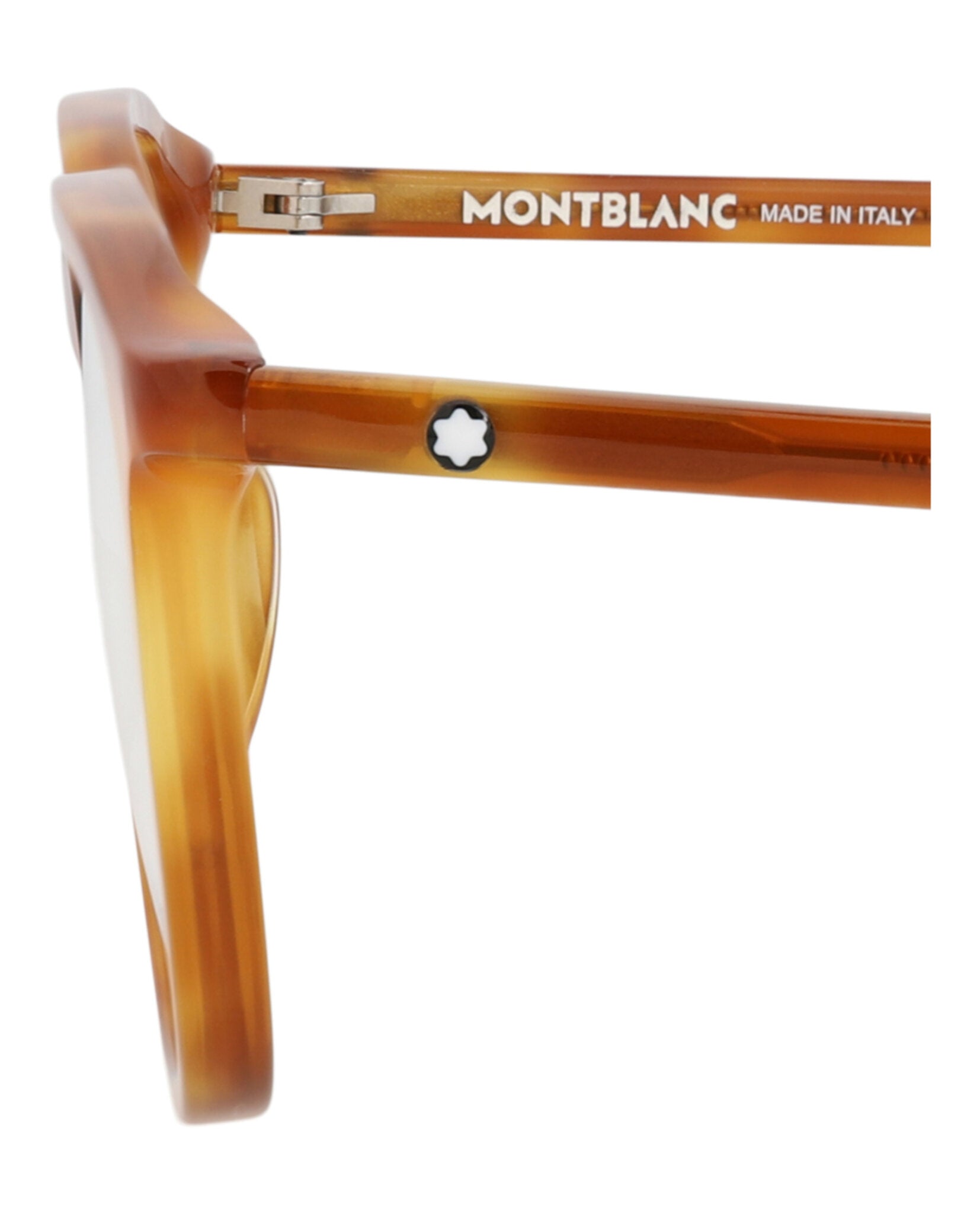 Montblanc Mens Square/Rectangle Havana Havana Transparent Fashion Designer Eyewear