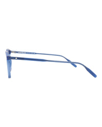 Montblanc Mens Square/Rectangle Blue Blue Transparent Fashion Designer Eyewear