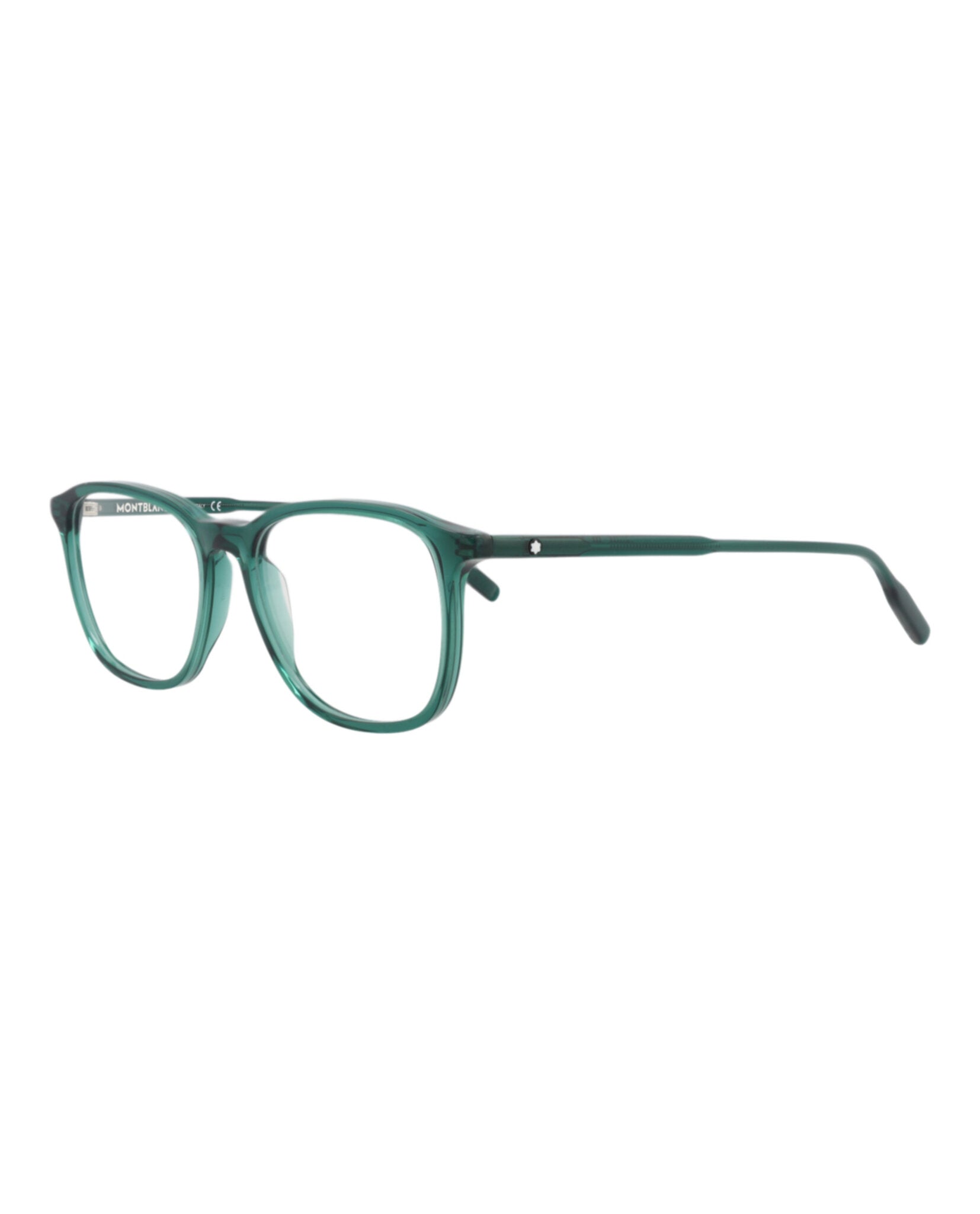 Montblanc Mens Square/Rectangle Green Green Transparent Fashion Designer Eyewear