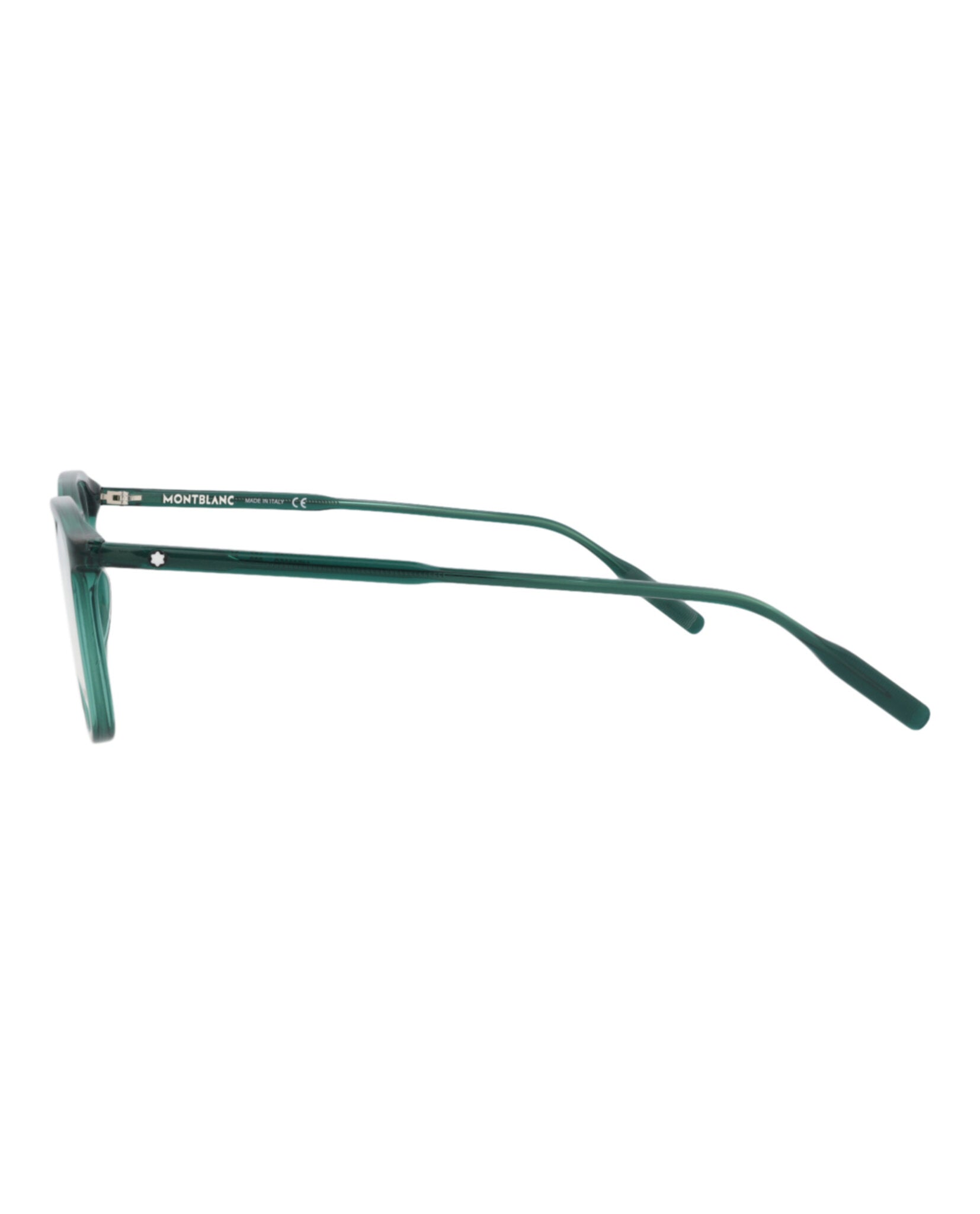 Montblanc Mens Square/Rectangle Green Green Transparent Fashion Designer Eyewear