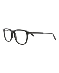 Montblanc Mens Square/Rectangle Black Black Transparent Fashion Designer Eyewear