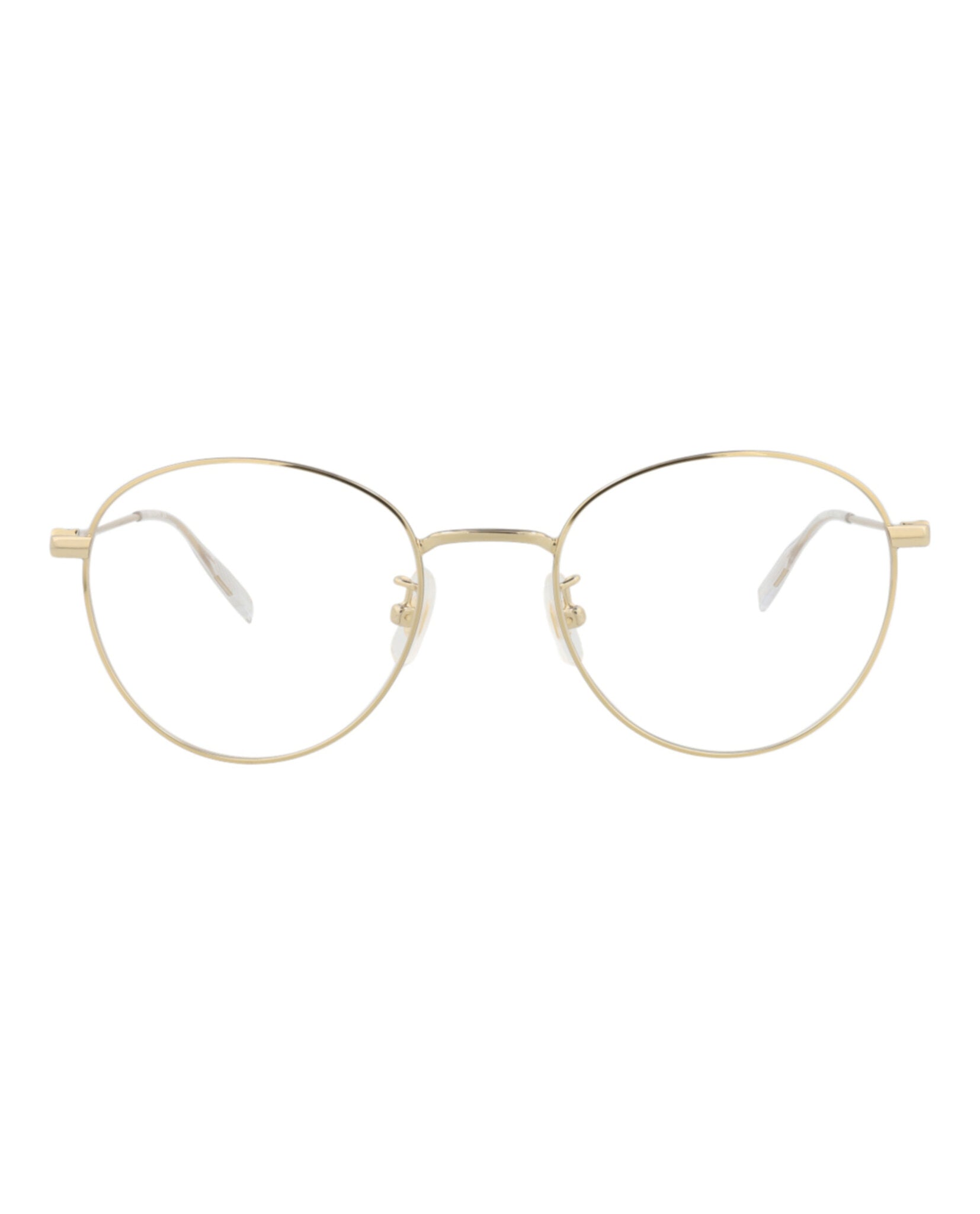 Montblanc Montblanc Mens Round/Oval Gold Gold Transparent Fashion Designer Eyewear