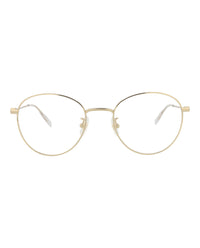 Montblanc Montblanc Mens Round/Oval Gold Gold Transparent Fashion Designer Eyewear