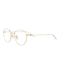 Montblanc Montblanc Mens Round/Oval Gold Gold Transparent Fashion Designer Eyewear
