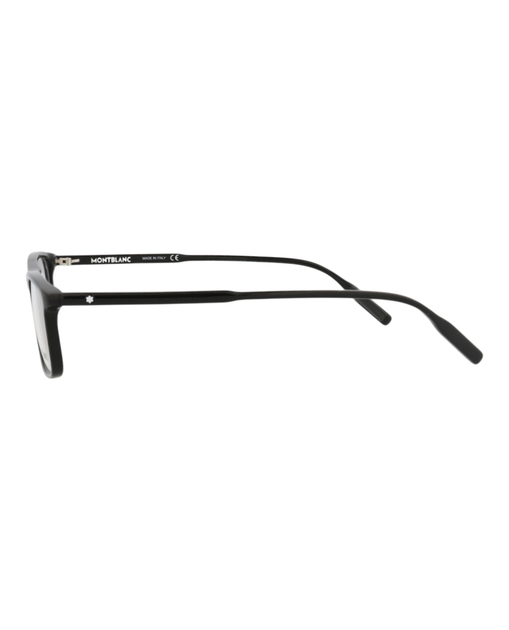 Montblanc Montblanc Mens Square/Rectangle Black Black Transparent Fashion Designer Eyewear