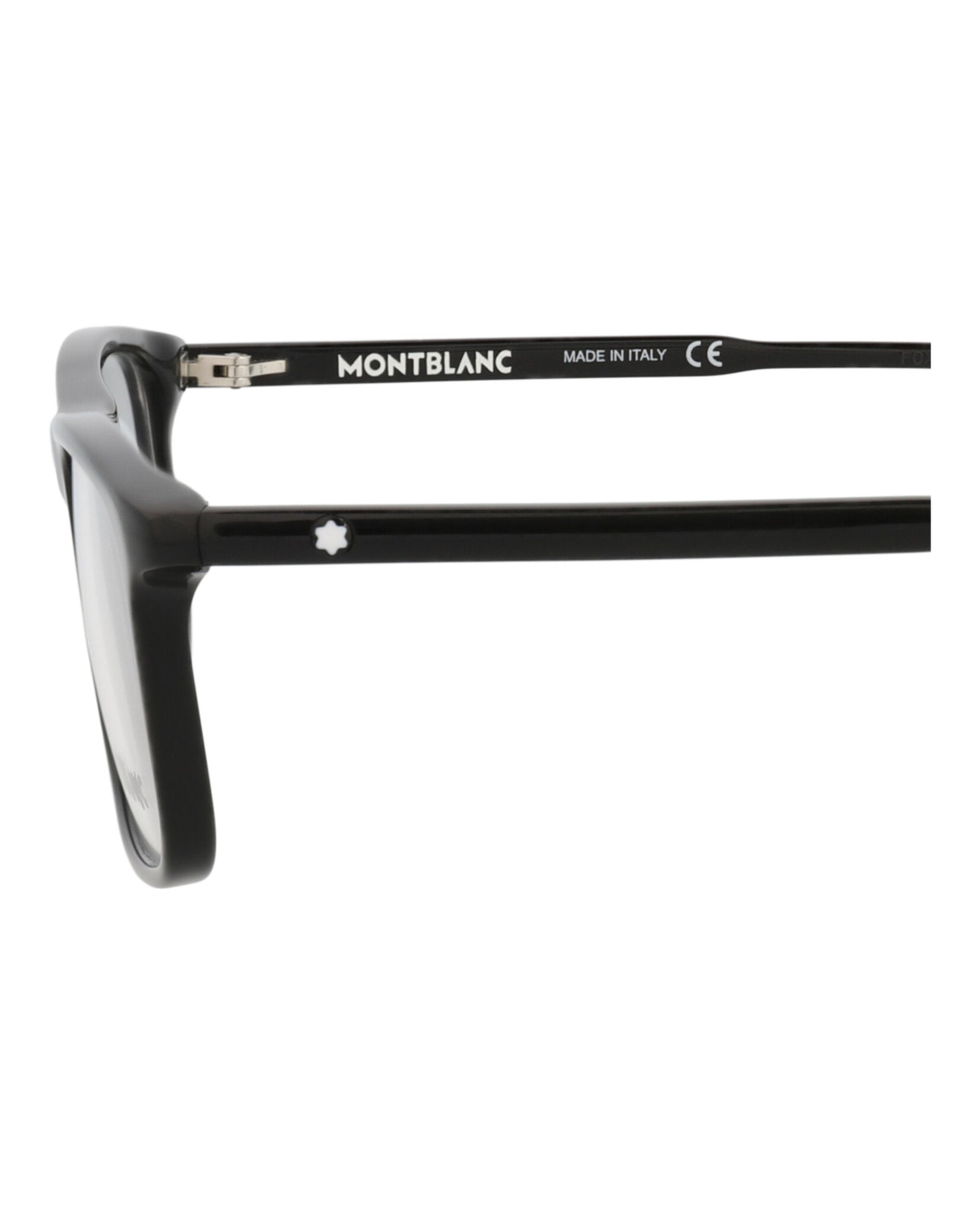 Montblanc Montblanc Mens Square/Rectangle Black Black Transparent Fashion Designer Eyewear