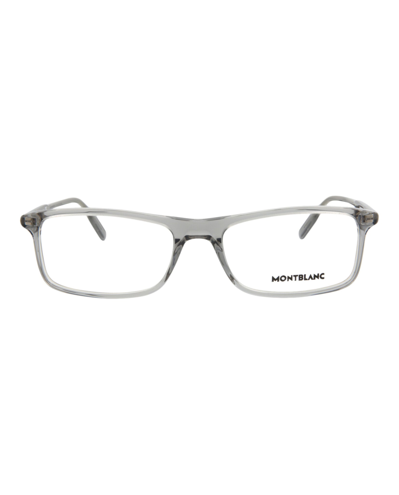 Montblanc Montblanc Mens Square/Rectangle Grey Grey Transparent Fashion Designer Eyewear