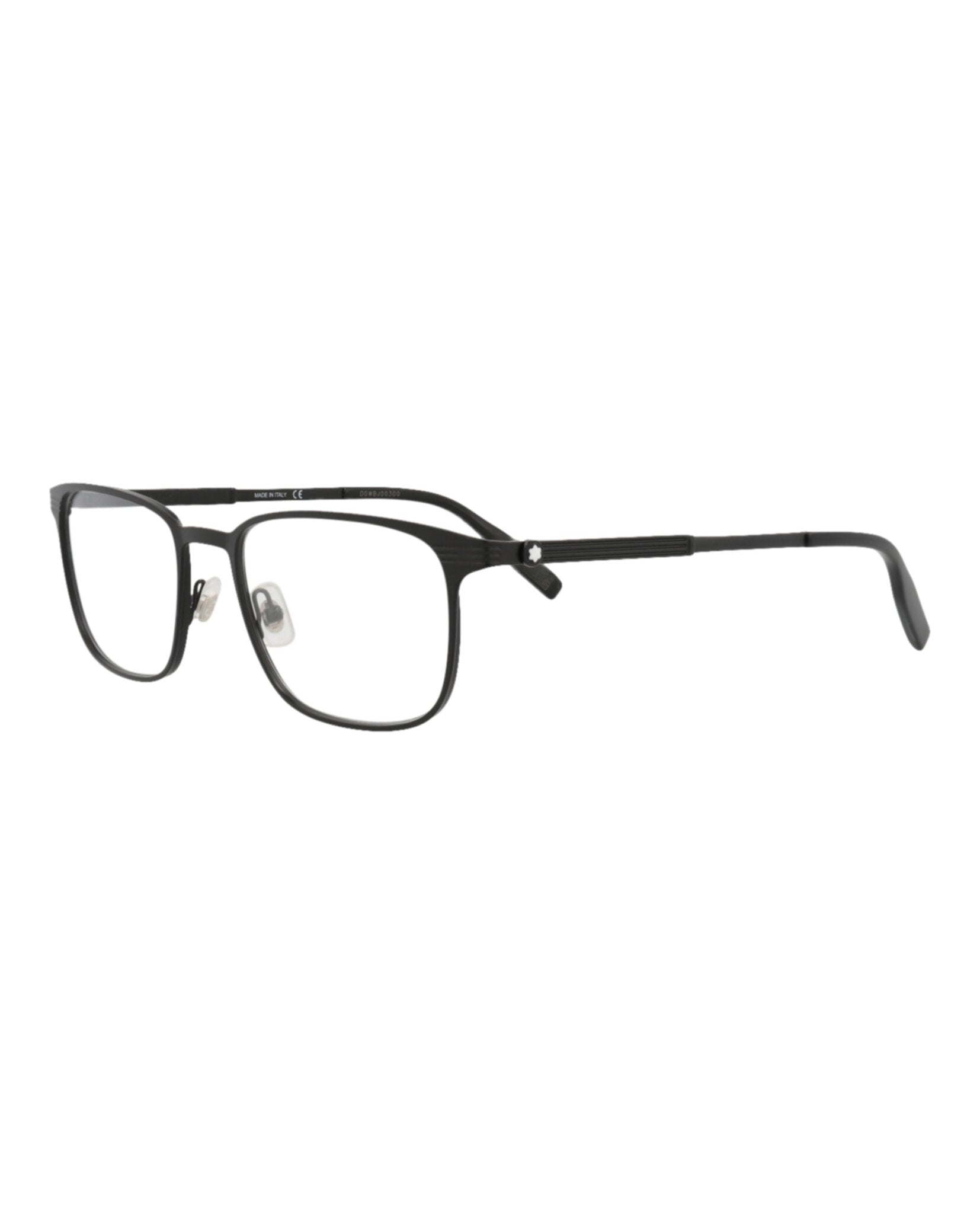 Montblanc Montblanc Mens Square/Rectangle Black Black Transparent Fashion Designer Eyewear