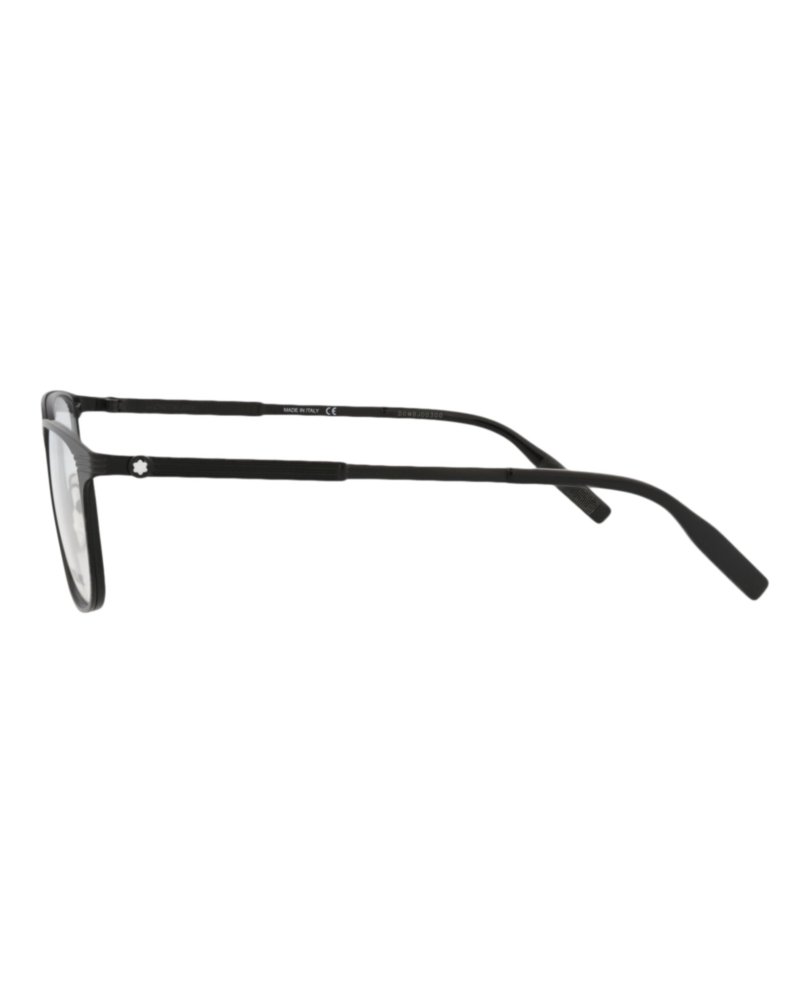 Montblanc Montblanc Mens Square/Rectangle Black Black Transparent Fashion Designer Eyewear