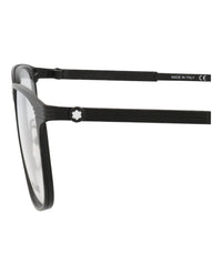 Montblanc Montblanc Mens Square/Rectangle Black Black Transparent Fashion Designer Eyewear