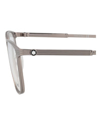 Montblanc Montblanc Mens Square/Rectangle Ruthenium Ruthenium Transparent Fashion Designer Eyewear