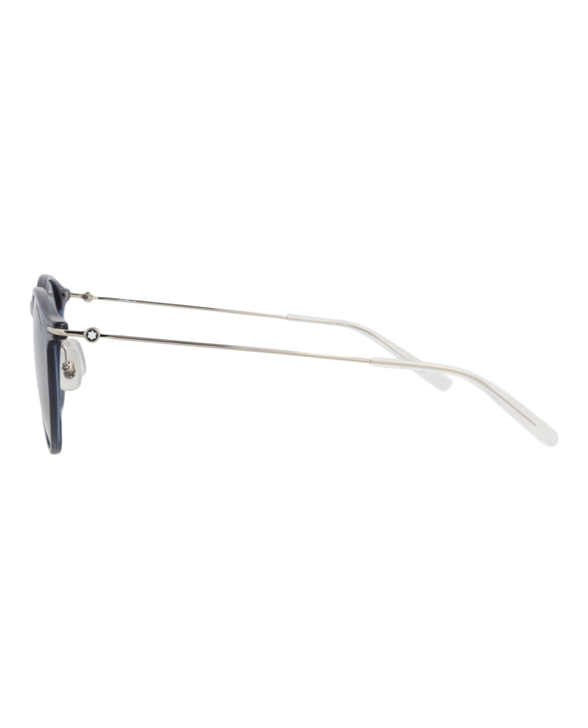 Montblanc Montblanc Mens Round/Oval Blue Silver Blue Fashion Designer Eyewear