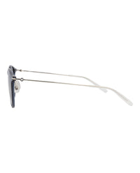 Montblanc Montblanc Mens Round/Oval Blue Silver Blue Fashion Designer Eyewear