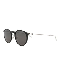 Montblanc Montblanc Mens Round/Oval Black Ruthenium Grey Fashion Designer Eyewear