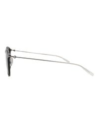 Montblanc Montblanc Mens Round/Oval Black Ruthenium Grey Fashion Designer Eyewear
