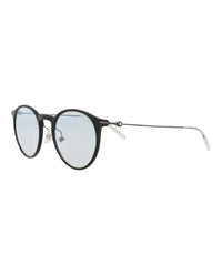 Montblanc Montblanc Mens Round/Oval Black Ruthenium Transparent Fashion Designer Eyewear