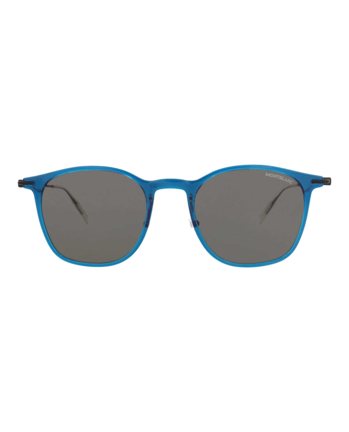 Montblanc Montblanc Mens Round/Oval Light Blue Black Grey Fashion Designer Eyewear