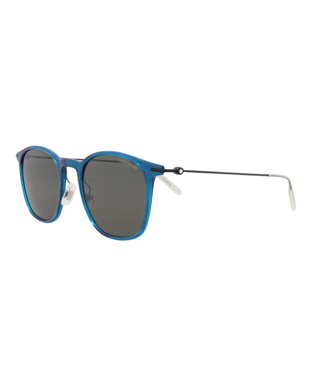 Montblanc Montblanc Mens Round/Oval Light Blue Black Grey Fashion Designer Eyewear