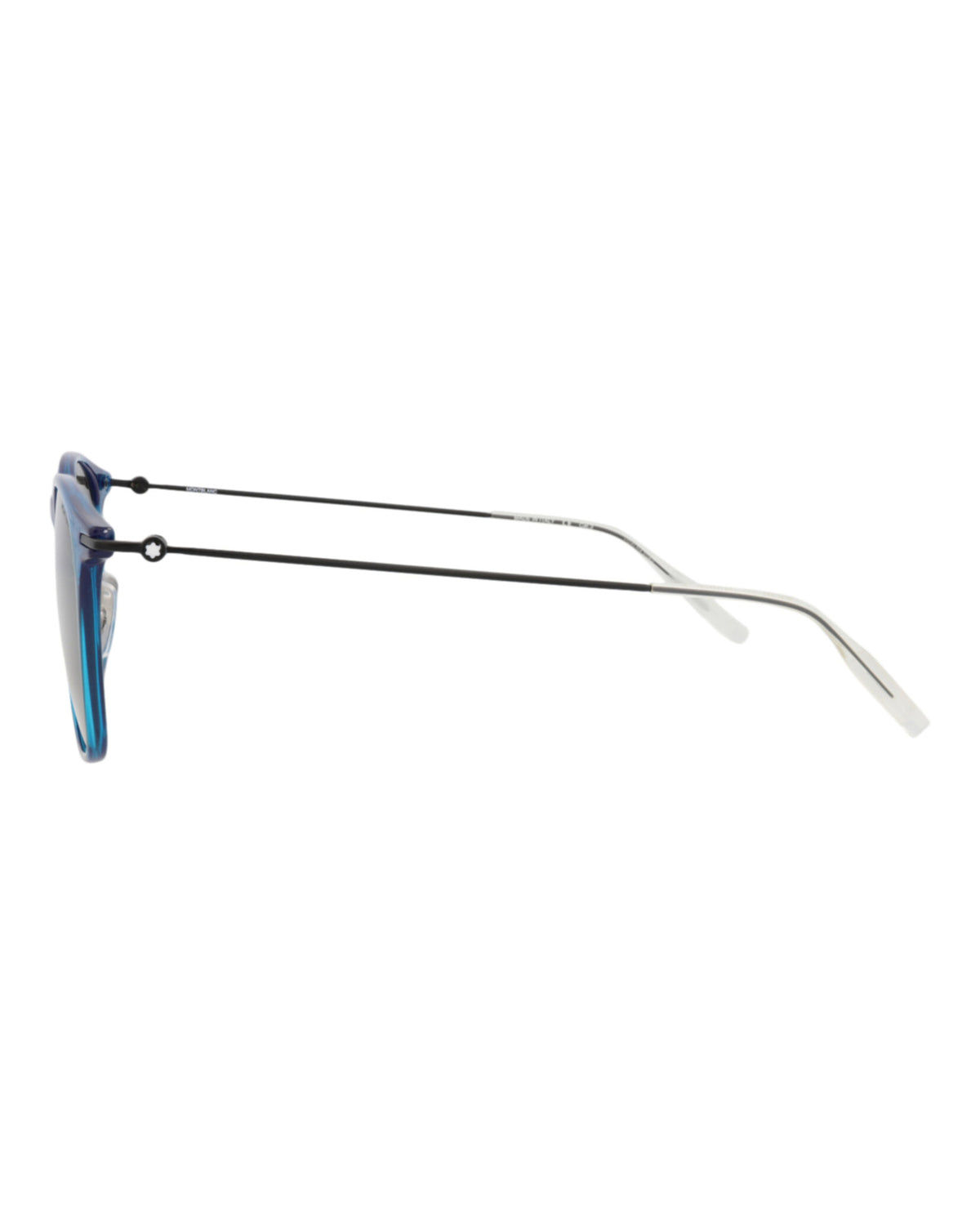 Montblanc Montblanc Mens Round/Oval Light Blue Black Grey Fashion Designer Eyewear