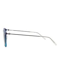 Montblanc Montblanc Mens Round/Oval Light Blue Black Grey Fashion Designer Eyewear
