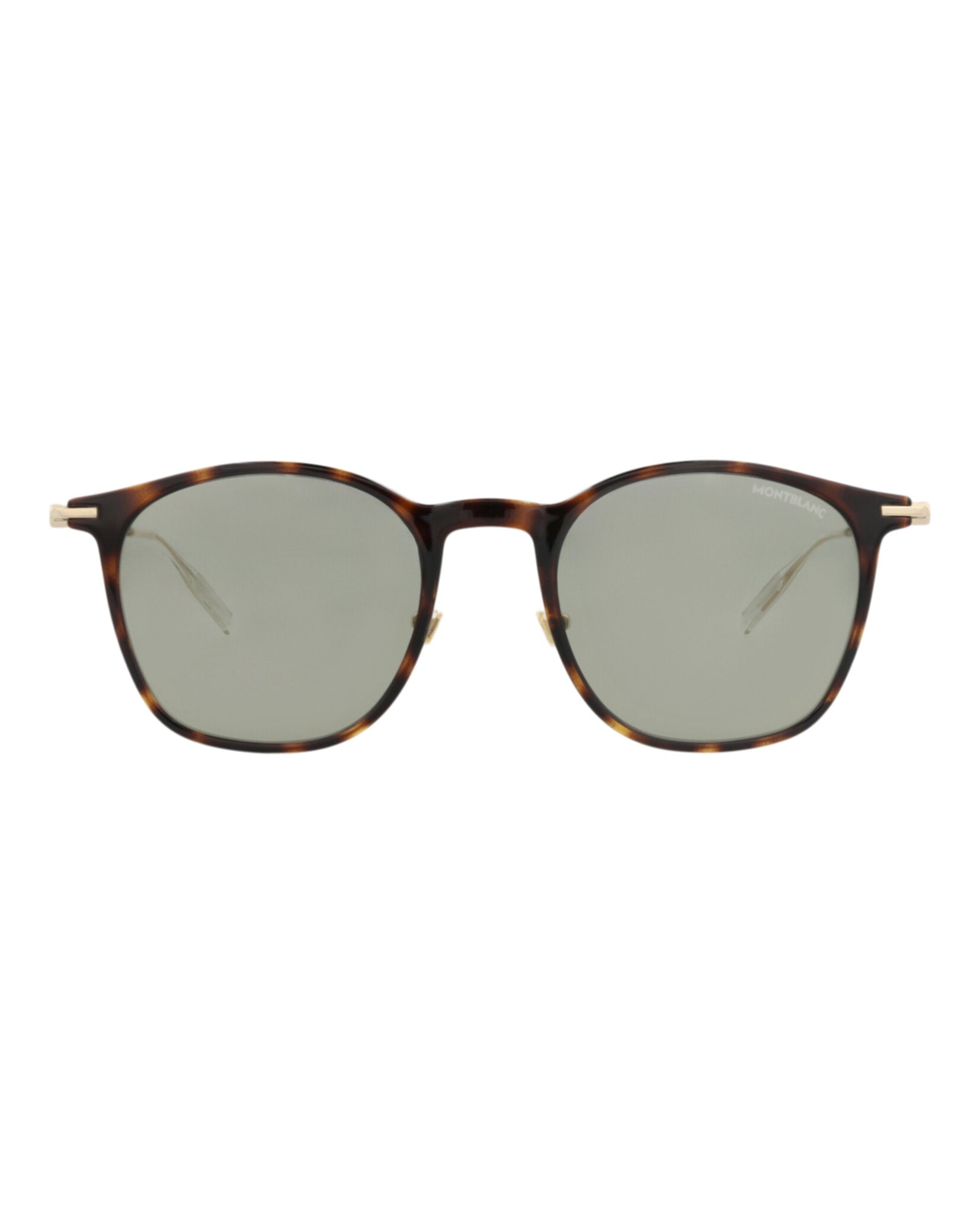 Montblanc Mens Round/Oval Havana Gold Green Fashion Designer Eyewear