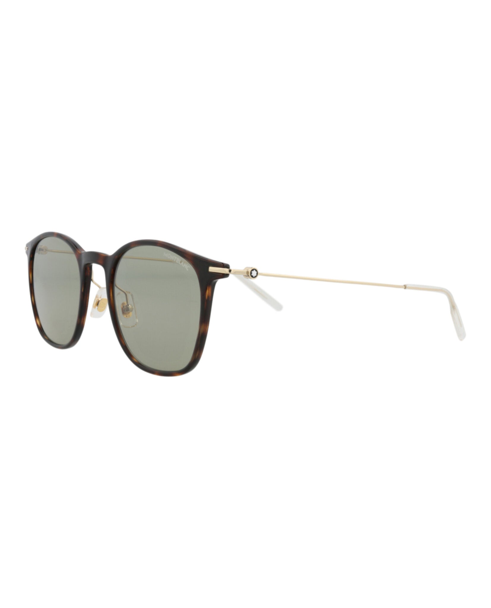 Montblanc Mens Round/Oval Havana Gold Green Fashion Designer Eyewear