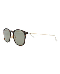 Montblanc Mens Round/Oval Havana Gold Green Fashion Designer Eyewear