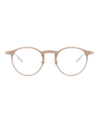 Montblanc Montblanc Mens Round/Oval Brown Silver Transparent Fashion Designer Eyewear