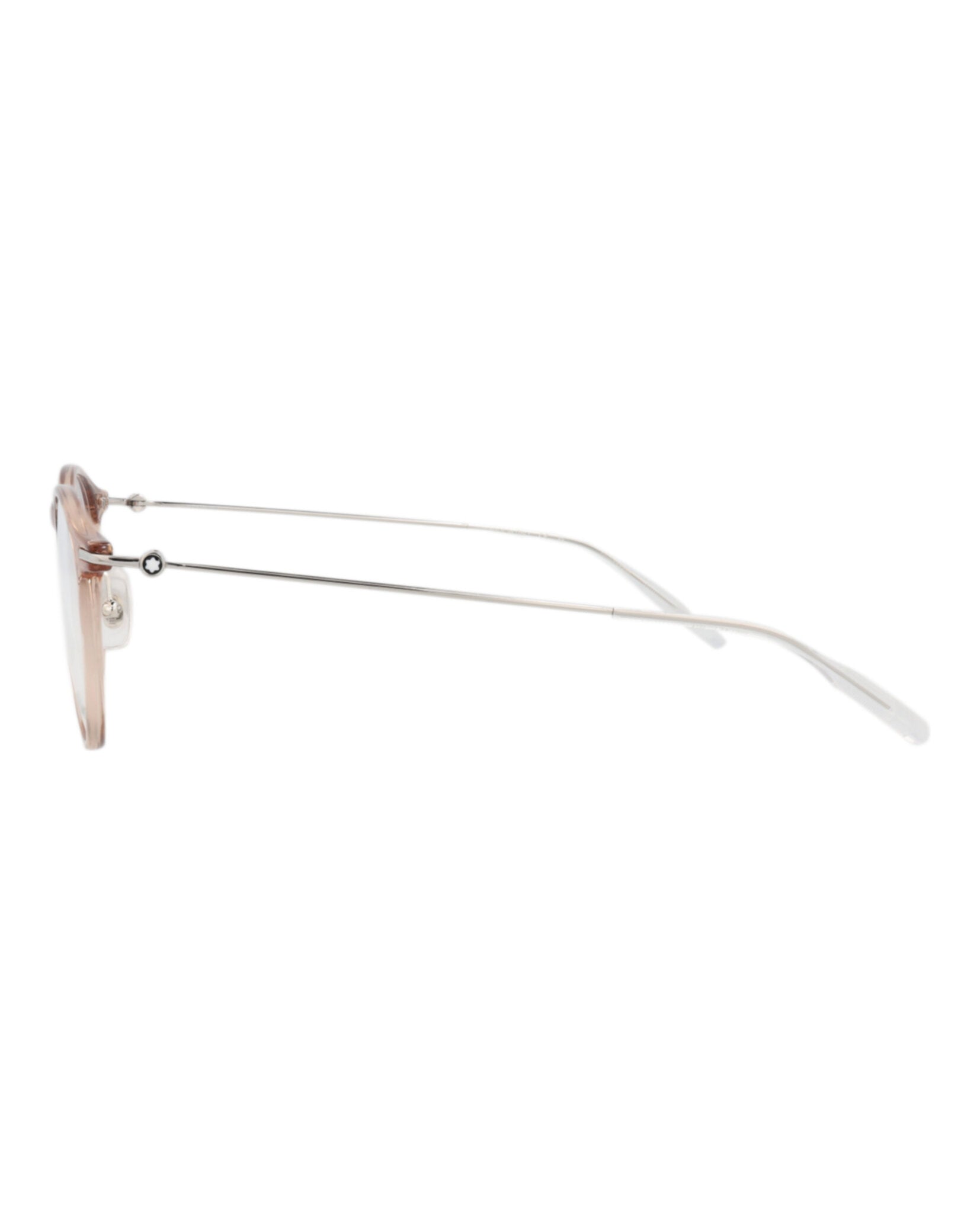 Montblanc Montblanc Mens Round/Oval Brown Silver Transparent Fashion Designer Eyewear