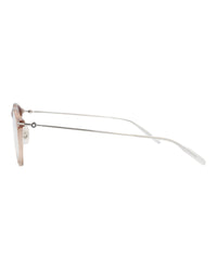 Montblanc Montblanc Mens Round/Oval Brown Silver Transparent Fashion Designer Eyewear