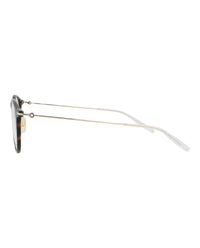 Montblanc Mens Round/Oval Havana Gold Transparent Fashion Designer Eyewear