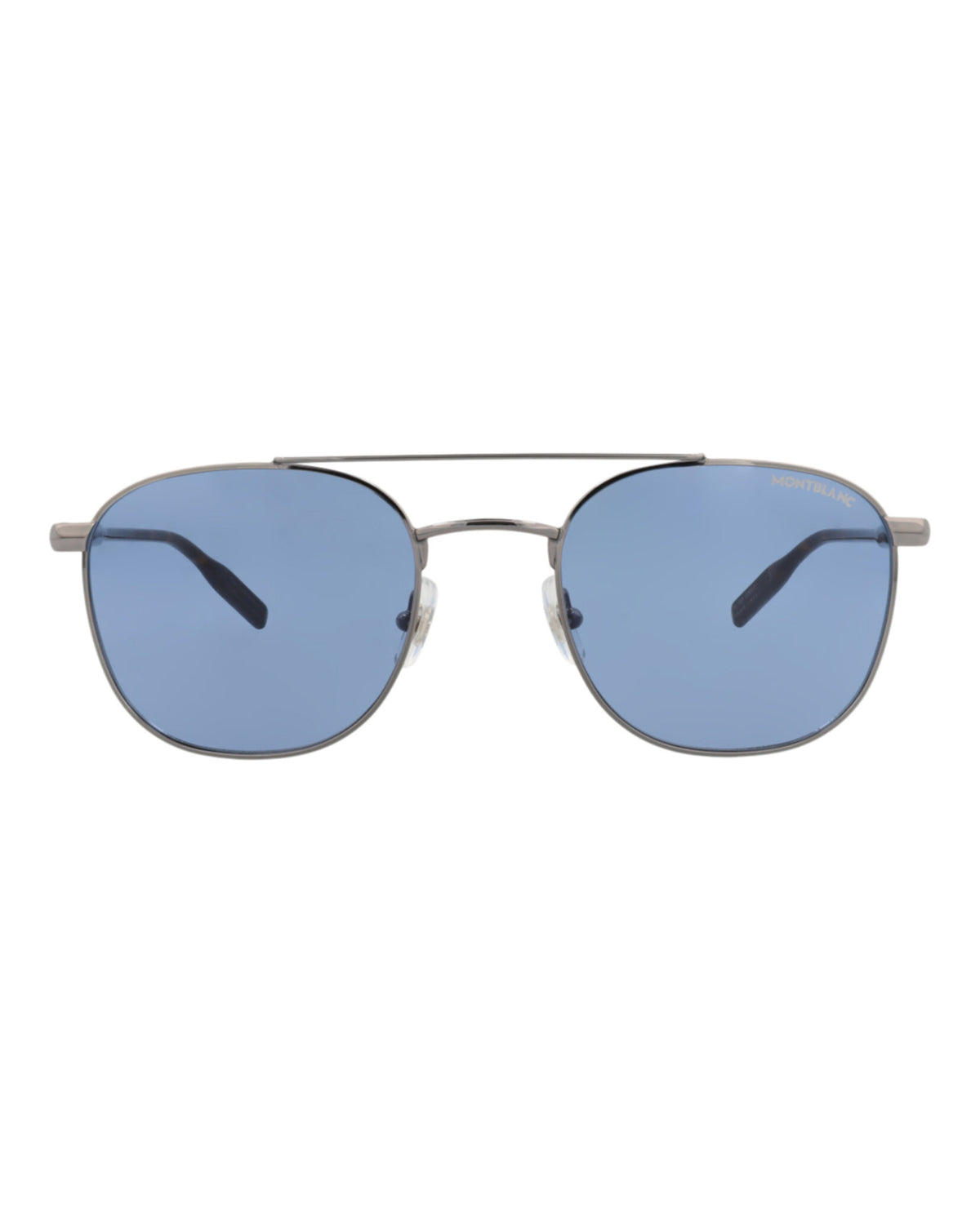 Montblanc Montblanc Mens Aviator Ruthenium Havana Blue Fashion Designer Eyewear