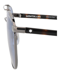 Montblanc Montblanc Mens Aviator Ruthenium Havana Blue Fashion Designer Eyewear