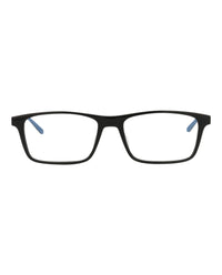 Montblanc Mens Square/Rectangle Black Black Transparent Fashion Designer Eyewear