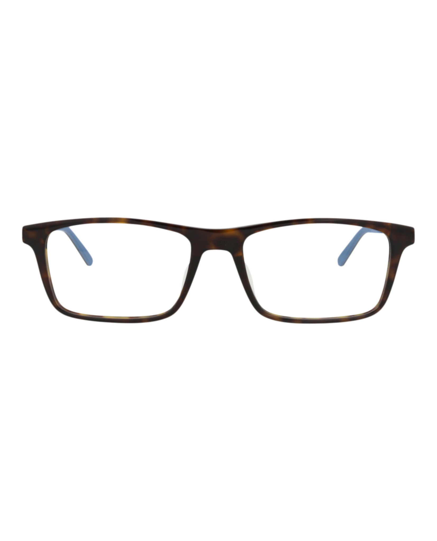 Montblanc Mens Square/Rectangle Havana Ruthenium Transparent Fashion Designer Eyewear