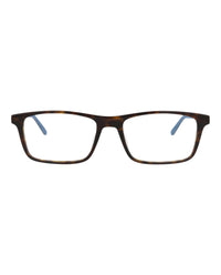 Montblanc Mens Square/Rectangle Havana Ruthenium Transparent Fashion Designer Eyewear