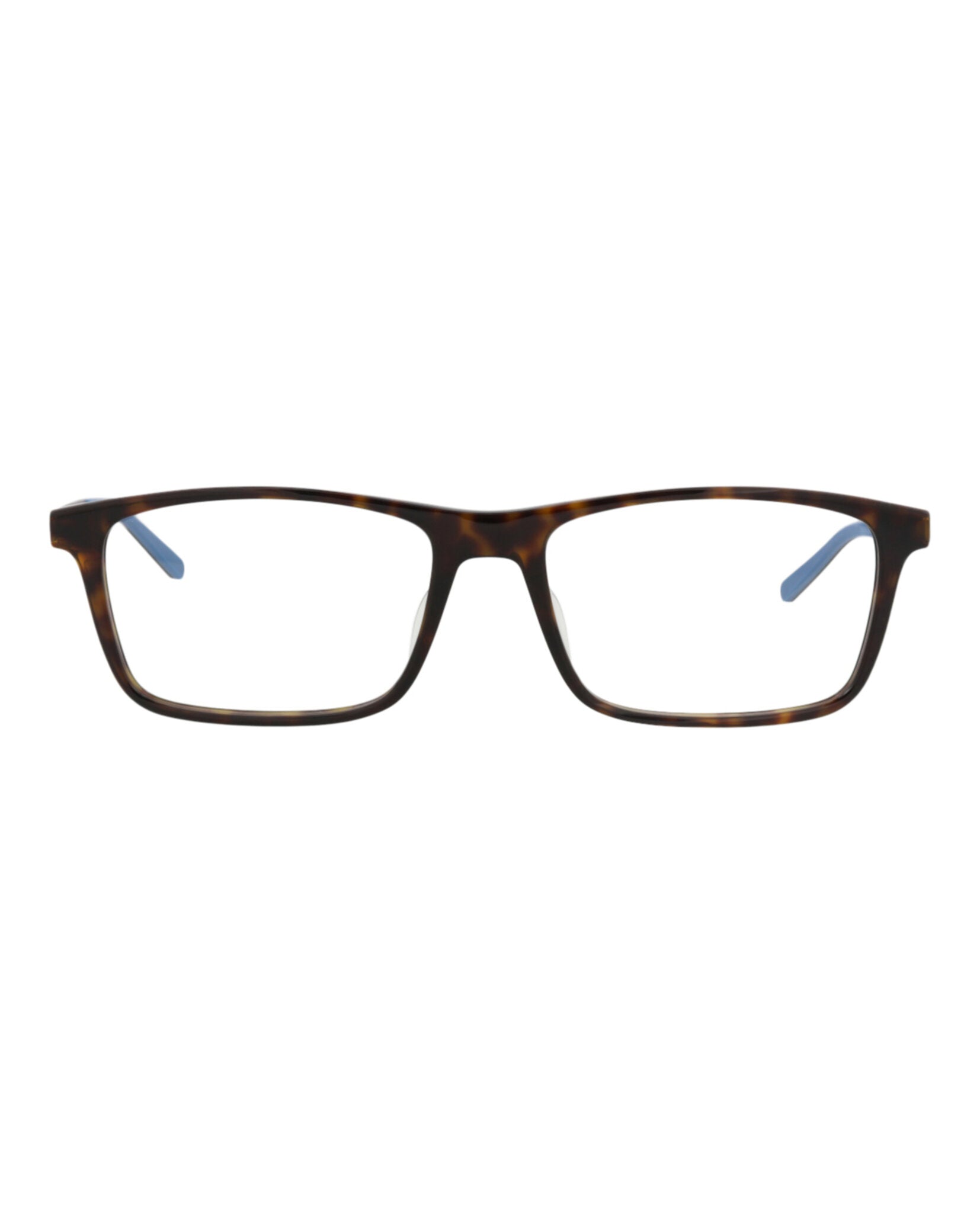 Montblanc Mens Square/Rectangle Havana Ruthenium Transparent Fashion Designer Eyewear